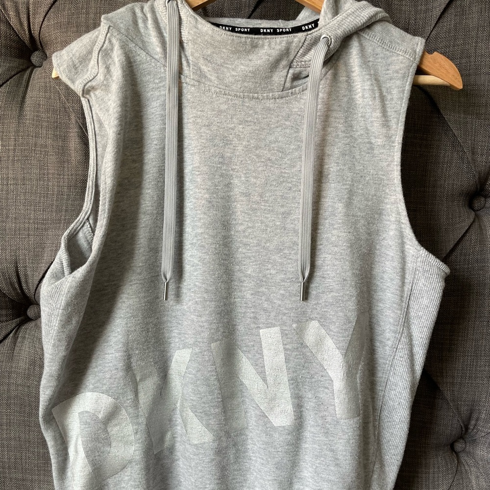 DKNY sleeveless hoodie